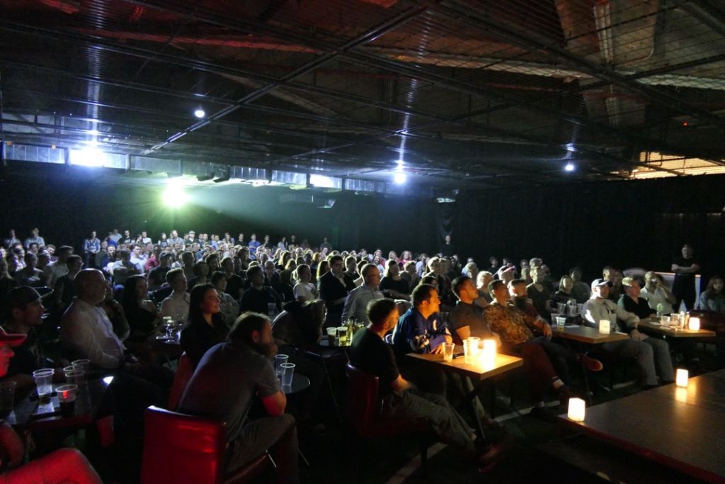 Comedy Corner live show - packed venue with audience enjoying the show