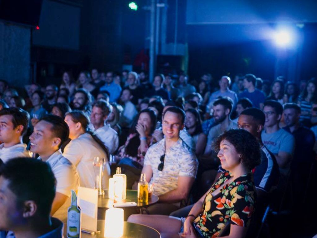 Comedy Corner audience laughing and enjoying live stand-up comedy